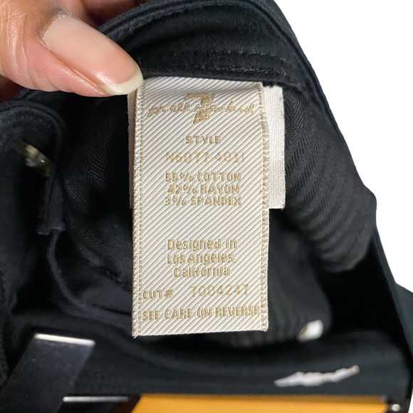7 For All Mankind Women's Black Mini Skirt - Picture 5 of 7